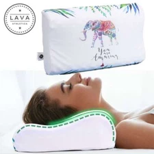 Latex Pillow Curved Support Bed Pillow Relieve Neck Pain Soft Memory Foam Pillow