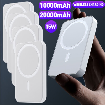 15w Magnetic Power Bank 10000mah, 20w Pd Caricatore rapido per telefono cellulare, adatto per batteria esterna Mag-safe, compatibile con Iphone14 13 12/13 12mini/pro/max/14 Plus (10000 mAh,Nero