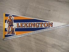 Lexington Massachusetts Mass MA High School Vintage Felt Pennant Flag Football