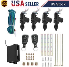 Car Power Central Lock Kit With 4 Door Lock Actuators 2 Keys Remote Central 12v