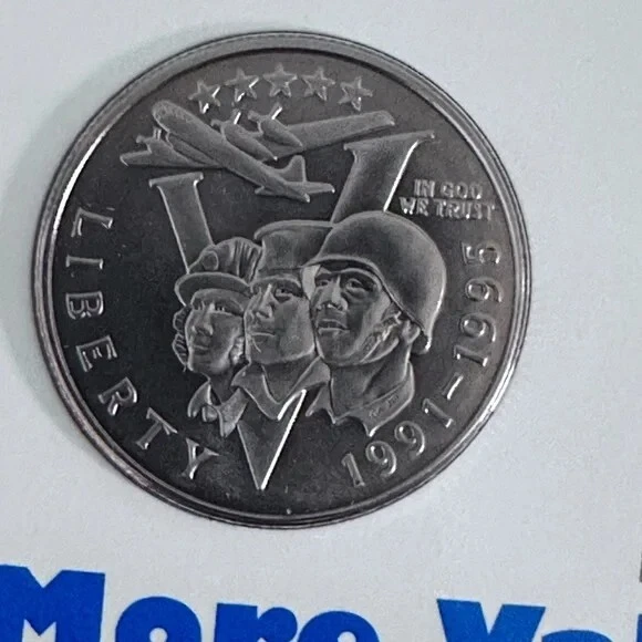 1991-1995-P WWII Half Dollar Commemorative Coin Collector's Edition - Image 2 of 4