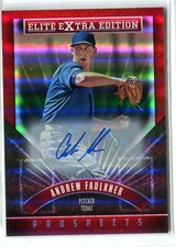 2015 Elite Extra Edition Andrew Faulkner AUTO AUTOGRAPH RC TEXAS RANGERS