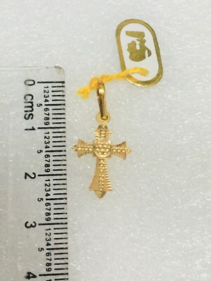 3D Jesus Christ Cross 20k Pure Gold Pendent Locket Jewellery