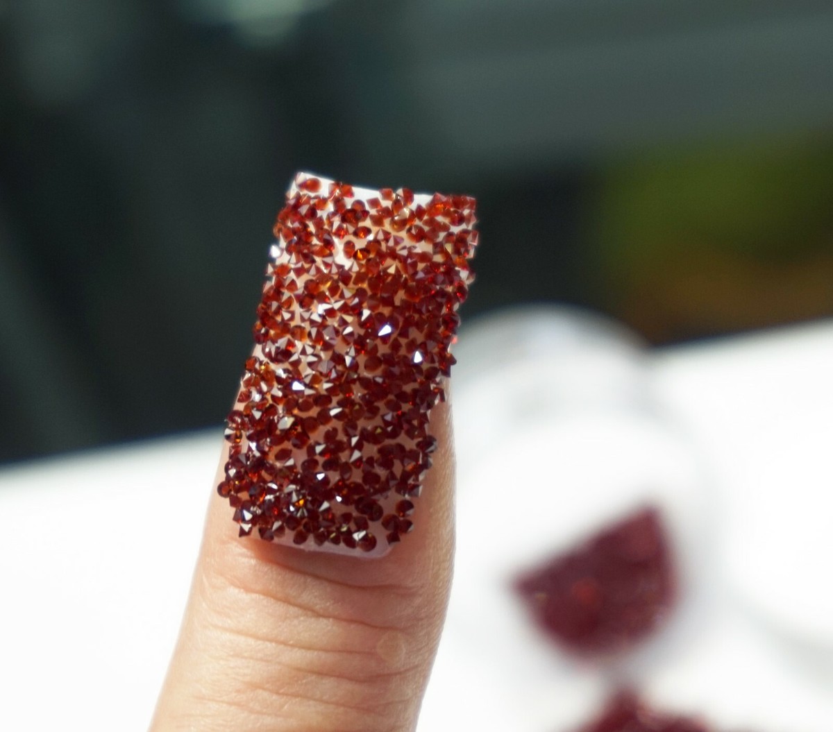 GARNET RED PREMIUM CRYSTALS FOR NAILS 1000 Pixiecrystals Nail Art Small  Gift | eBay