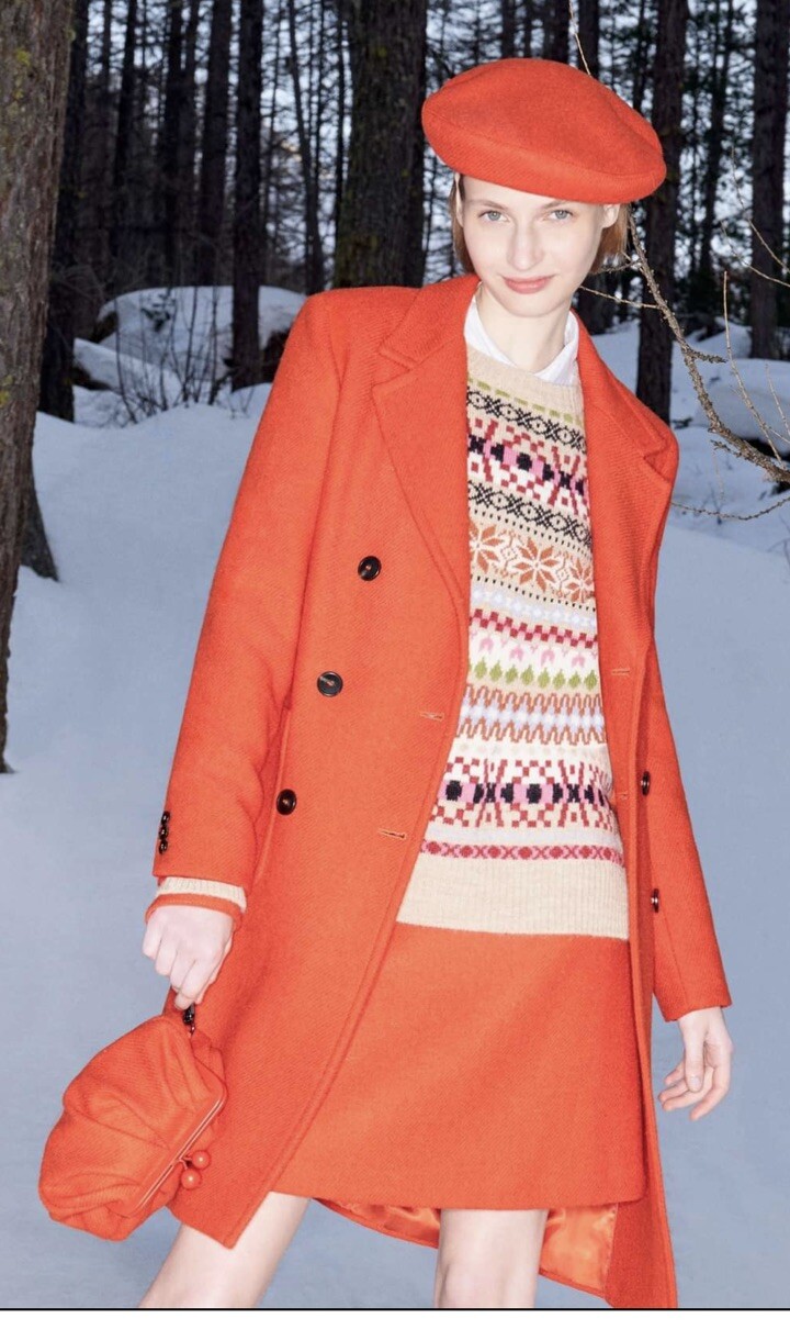 Max Mara  Weekend Orange Wool Coat Jacket sz US  10