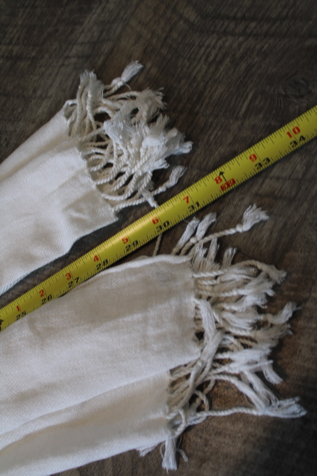 Lightweight Rectangle Accent Scarf Off-White Ivor… - image 2