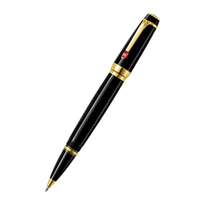 Montblanc Boheme Black Gold Plated Rollerball Pen with Leather case Graduation D
