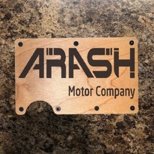 Wood Wallet Minimalist Laser Engraved with Arash