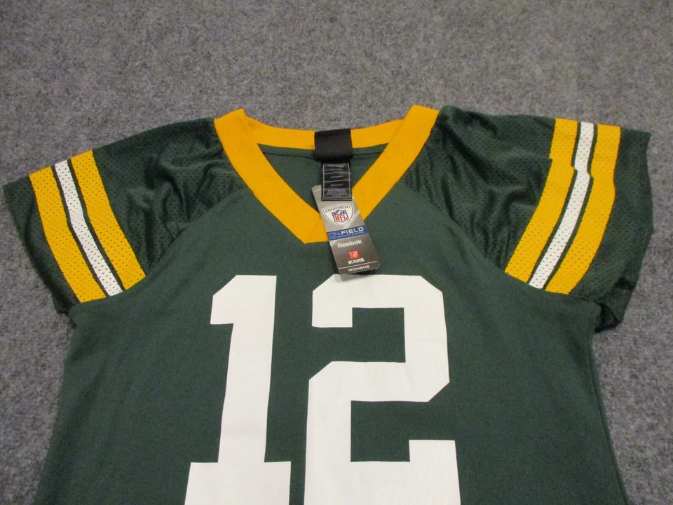 Camisa para mujer Aaron Rodgers Green Bay Packers mediana NFL cuello en V poliéster* Foto 2 de 4