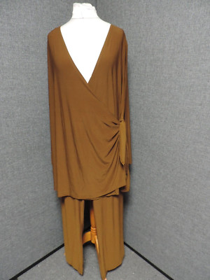 Attitudes by Renee brauner 2-teiliger Hosenanzug UK 2XL LN027 NN 07
