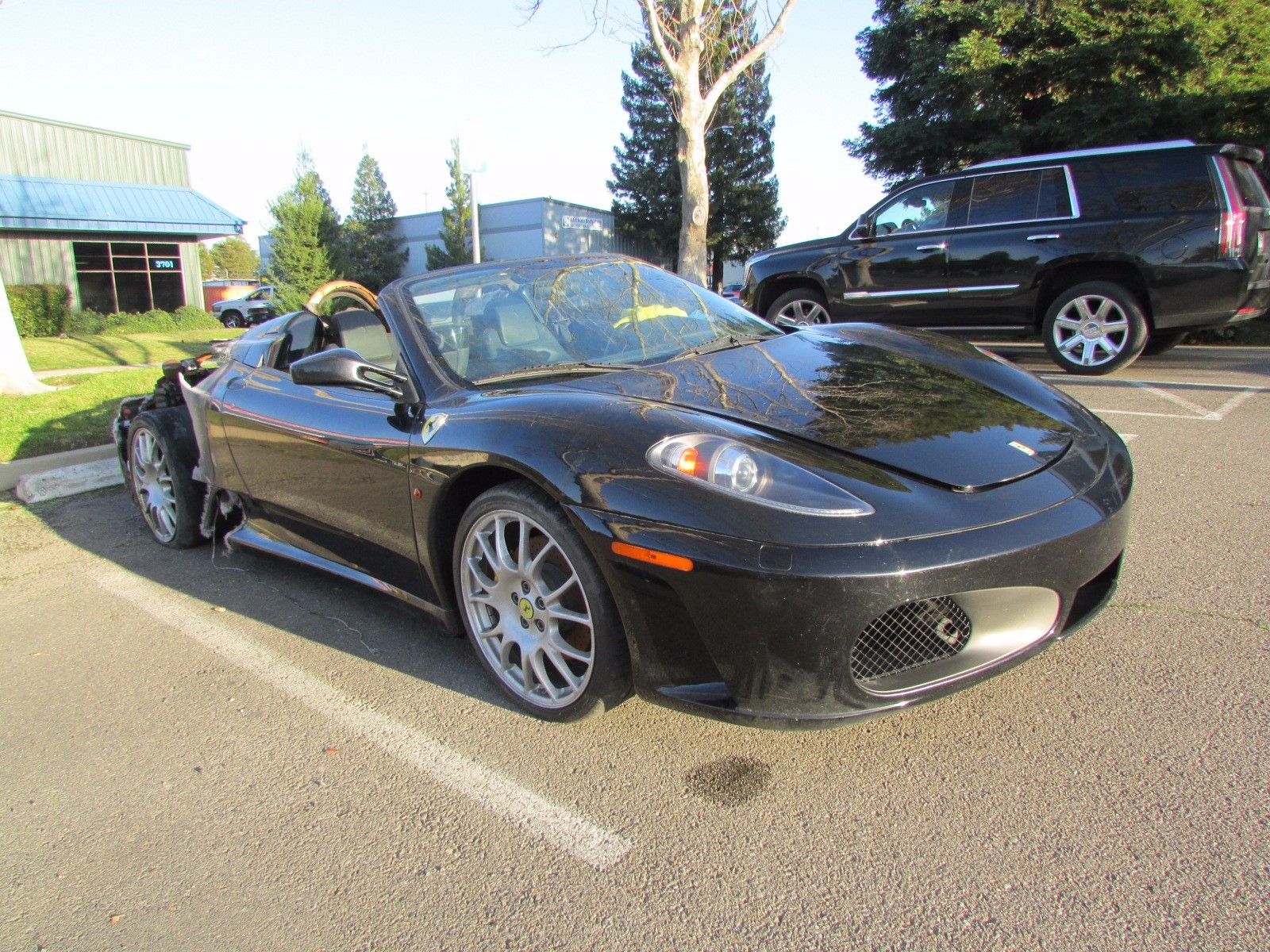 Ferrari F430, Spider Upper Windshield Cover Black, Used, P/N 68503700
