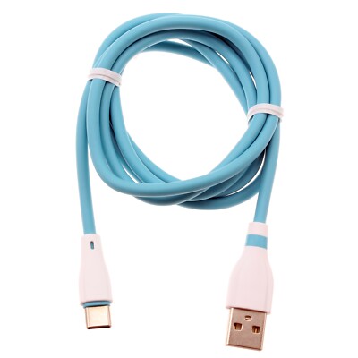 For Galaxy A71/A72/A73 Blue 4ft USB-C Cable Charger Cord Power Wire Type-C