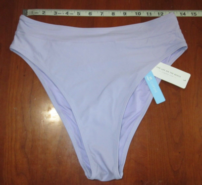 NWT Cupshe Purple High Waist Bikini Bottom Womens Size L Lined