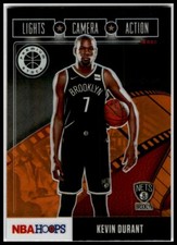 2019-20 Hoops Premium Stock #1 Kevin Durant Lights Camera Action Orange
