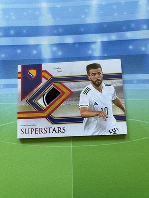 2021-22 Futera Unique World Superstars Relic Miralem Pjanic Ruby /7 Bosnia