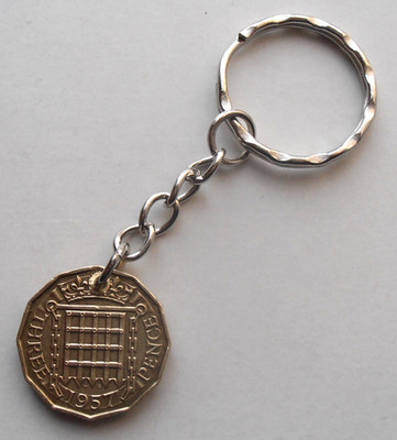 1957 THREEPENCE SCHLÜSSELANHÄNGER