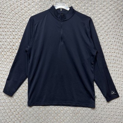 Zero Restriction ZR Pullover Mens L Blue 1/4 Zip Tour Series Athletic Top