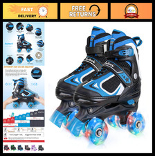 Adjustable Kids Roller Skates with Light-Up Wheels, Fun Indoor Outdoor Skating