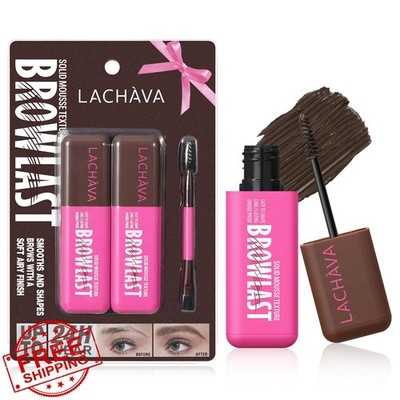 2 Pack Eyebrow Tint Mousse Kit Black Brown Fluffy Volumizing