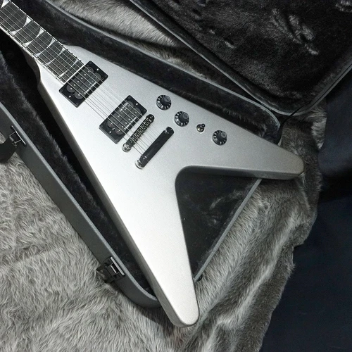 Gibson Dave Mustaine Flying V Exp Silver Metallic *Qd423