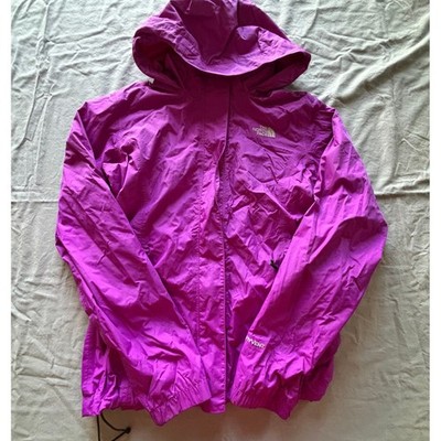 The North Face HyVent Rain Jacket Womens Small Purple Hooded Waterproof Shell