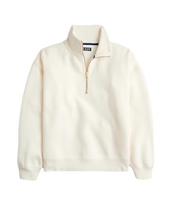 J. Crew Heritage Fleece Half-zip Sweatshirt Women's Size Medium