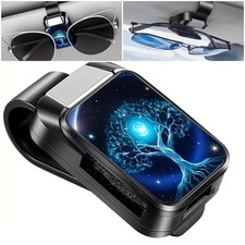 Auto Brillenhalter für Sonnenblende mit Klickverschluss Baum des Lebens - Blau