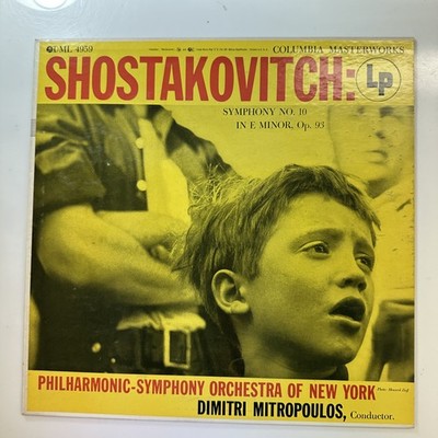Symphony No 10 LP Vinyl Record Shostakovich | Mitropoulos Columbia ML 4959