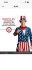 Uncle Sam Costume Adult, American Flag Suit Men, Uncle Sam Halloween Medium — photo 4