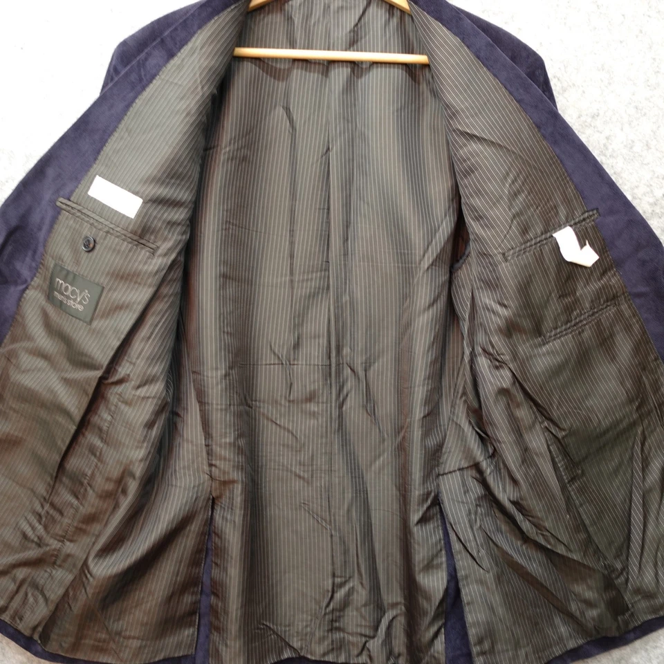 Abrigo deportivo de pana para hombre 42R M azul marino elástico chaqueta de rendimiento CALVIN KLEIN Foto 3 de 4