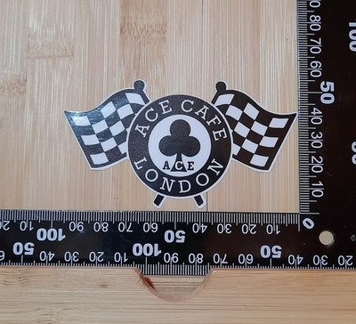 #904 ACE CAFE LONDON Racing Flags - 9,7x5,5 cm Aufkleber Vinyl Decal Sticker