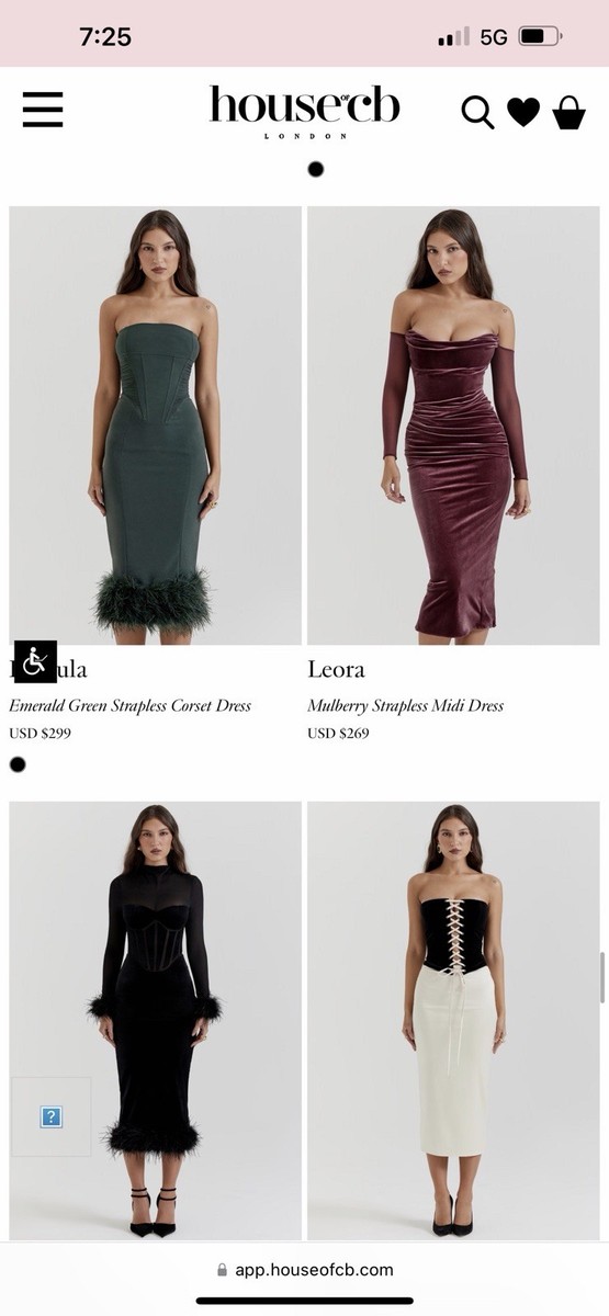 white christmas dresses Rent House Of CB Persephone Corset Dress (Rose) – Dress for a Night main image 0