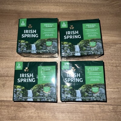 Lot of 4 Irish Spring Bar Soap - 11.1 oz, Pack of 3