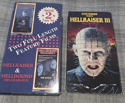Hellraiser VHS Lot 1, 2, & 3 Hellbound Hell on Earth Clive Barker Horror Cult 