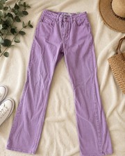 ZARA Women s Pink High Rise Straight Leg Jeans Size Small Cotton Denim Casual