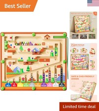 Safe Montessori Magnetic Maze Toy for Toddlers - Color  Number Learning Fun