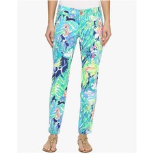 LILLY PULITZER Multi Purrfect Kelly Skinny Ankle Pants  Size 2