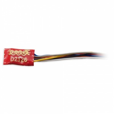 Digitrax DZ126 1 Amp 2 Function HO/N/Z DCC Decoder - Small Wired w/ Back EMF