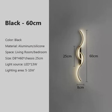 Modern LED Wall Lamp Minimalist Light Bedroom Long Strip Wall Sconces Home decor