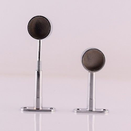 Round Chrome Bracket for 25mm For Wardrobe Rail Chrome Socket Extendable