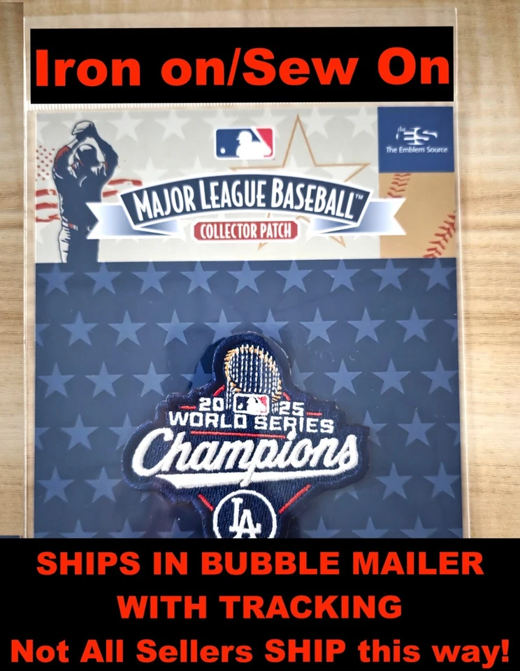Official 2025 Dodgers Champions Patch World Series Jersey Patch LA Championship - Image 2 of 4