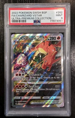 2022 Pokémon Charizard VSTAR SWSH262 PSA 9 Mint Brand New Slab UPC Full Art