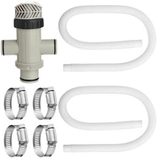 1. 25" x 59" Pool Hose for Above Ground Pools 1 Pcs 2 in 1 Hosing Plunger Val...