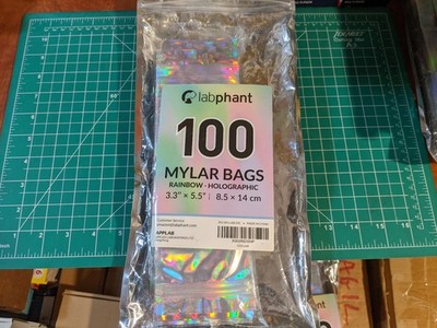 100x Glossy Mylar Foil Zip Seal Smell Proof Packaging Bags 3.3'' x 5.5'' 8.5x14 cm