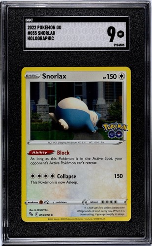 Snorlax graded SGC 9 for sale on eBay