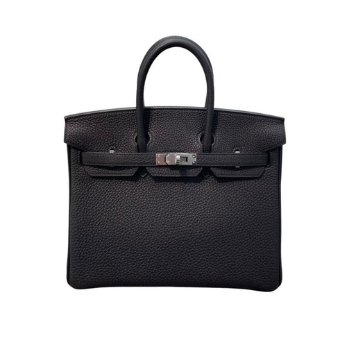 HERMES Birkin 25 Black Handbag G Stamp #OKB4530