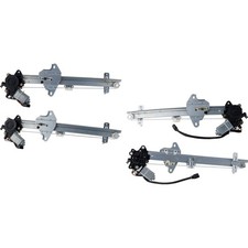 New Window Regulators Glass Front Rear Driver Passenger Side Set Of 2