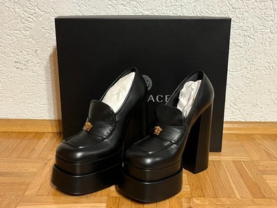 Versace Aevitas Platform Loafer Pumps / Größe 39 / Schwarz / Neu