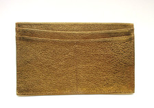 Card Case LARGE 3x6" Leather Graphic Image GOLD