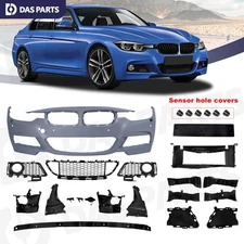 M Sport M Tech Complete Front Bumper Grille Kit For 2012-2018 BMW 3 Series F30